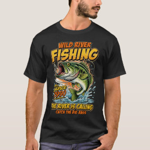 Camiseta Pesca de lubina en ríos salvajes desde 1990