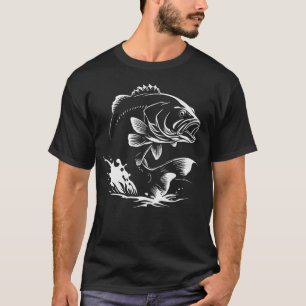 Camiseta Pesca de Lubina Negra