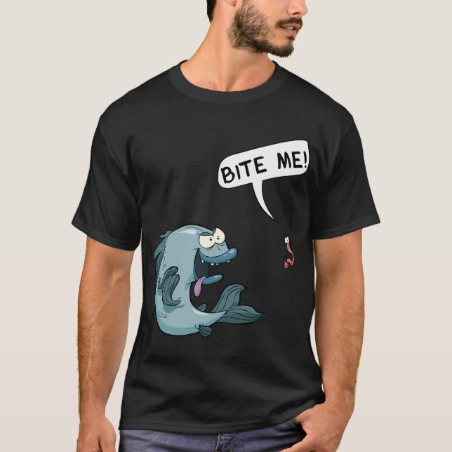 Camiseta pesca de lubina retro (Anverso)