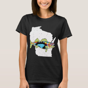 Camiseta Pesca de Lucioperca de Agua Dulce en Wisconsin