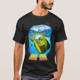 Camiseta Pesca de Mahi Mahi USA Pescador Navidad