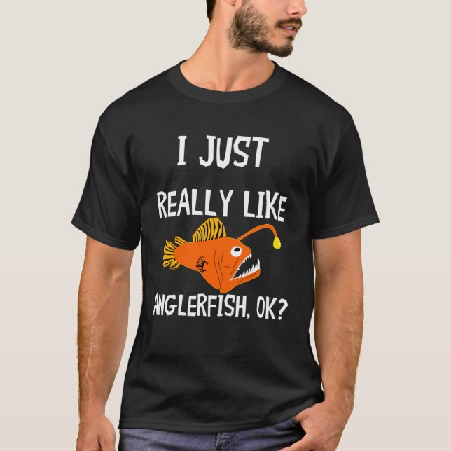 Camiseta Pesca de mar profunda pez mar diablo pez hueso vis (Anverso)