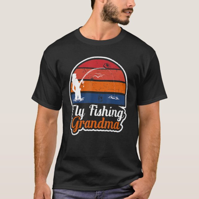 Camiseta Pesca de mosca Abuela Fisher Mamá 4 (Anverso)