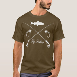 Camiseta Pesca de mosca con vara y trucha