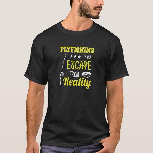 Camiseta Pesca de mosca escapada de la naturaleza de trucha (Anverso)