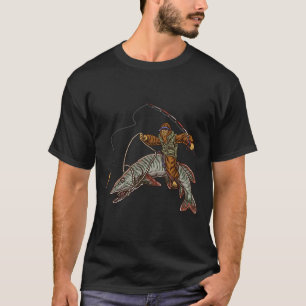 Camiseta Pesca de muskellunge tigre muskellunge caza Bigfoo