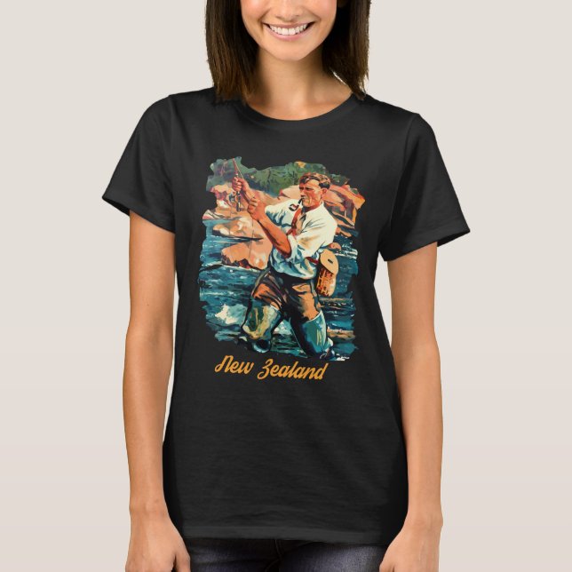 Camiseta Pesca de Nueva Zelanda (Anverso)