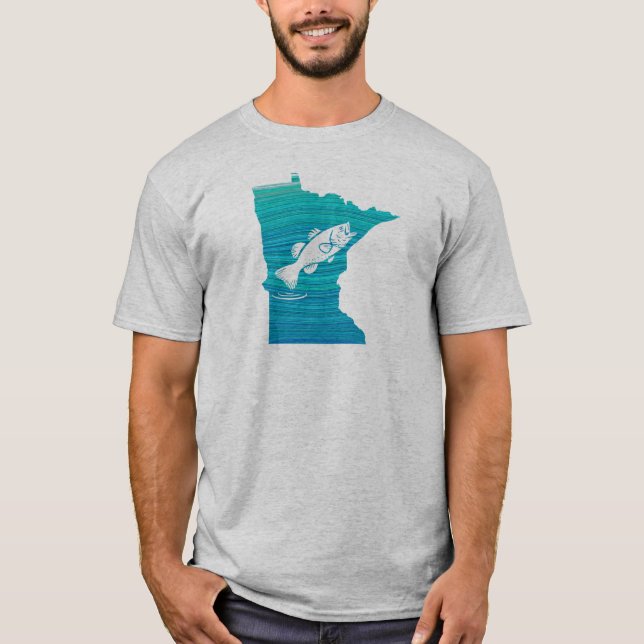 Camiseta Pesca de olas en Minnesota (Anverso)