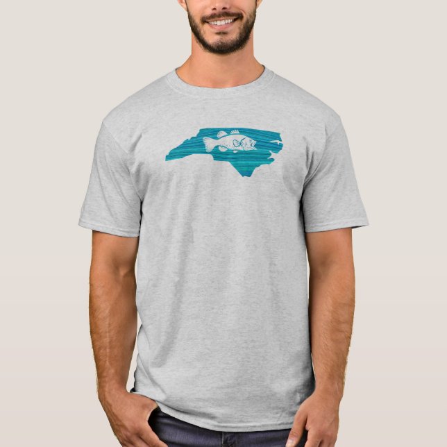 Camiseta Pesca de oleadas de Carolina del Norte (Anverso)