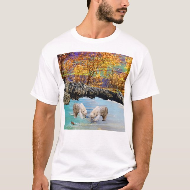 Camiseta Pesca de osos polares jóvenes, (Anverso)