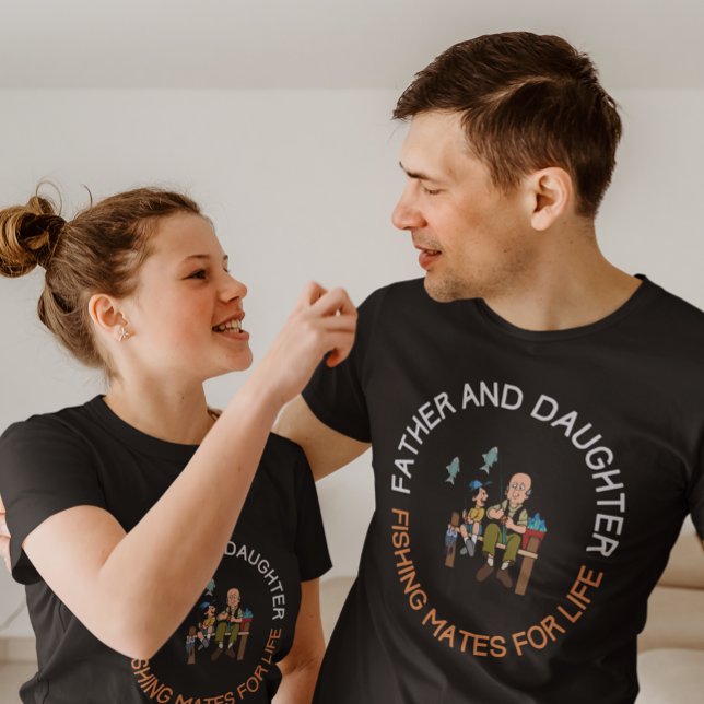 Camiseta Pesca de padre e hija (Father and Daughter Fishing Mates for Life T-Shirt)