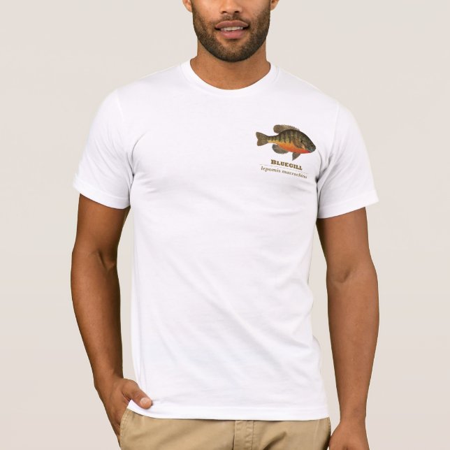 Camiseta Pesca de pasto azul (Anverso)
