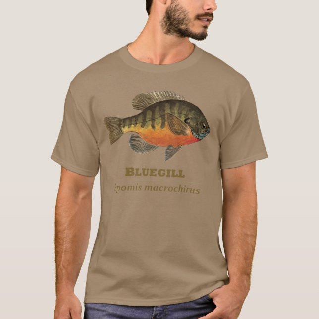Camiseta Pesca de pasto azul (Anverso)