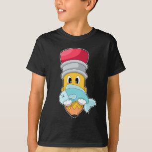 Camiseta Pesca de peces con lápiz