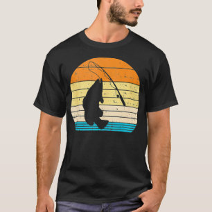 Camiseta Pesca de peces de bajo nivel Rod Pesca Retro Pesca