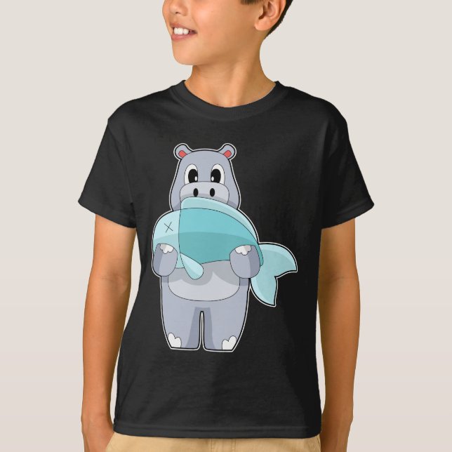 Camiseta Pesca de peces de Hippo (Anverso)