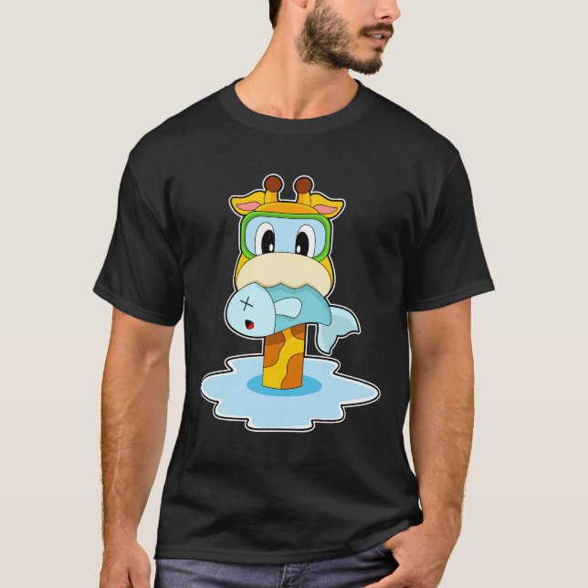 Camiseta Pesca de peces de jirafa (Anverso)