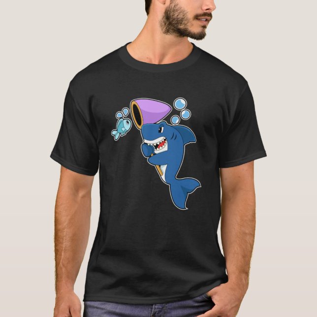 Camiseta Pesca de peces de la pesca del tiburón (Anverso)