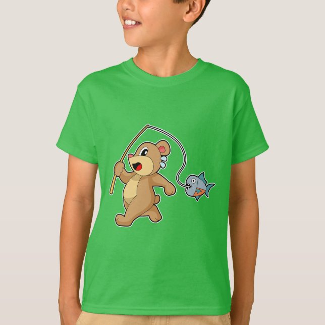 Camiseta Pesca de peces Pescadores de Oso (Anverso)