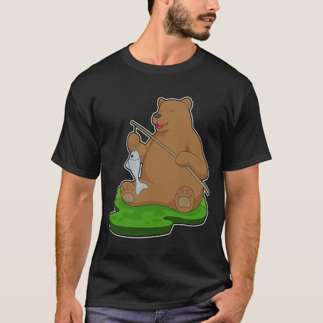 Camiseta Pesca de peces Pescadores de Oso (Anverso)