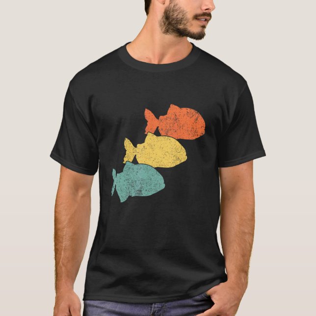 Camiseta Pesca de peces piraña (Anverso)