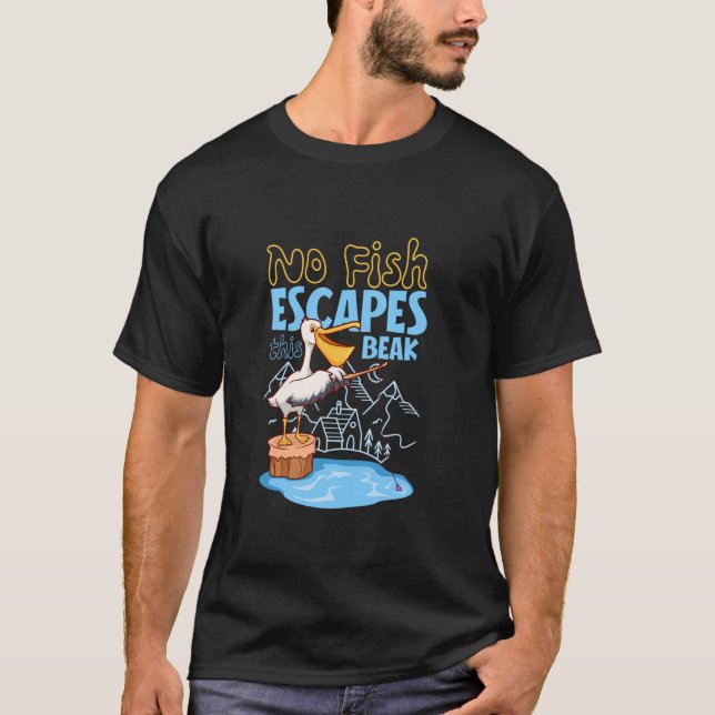 Camiseta Pesca de pelícano (Anverso)