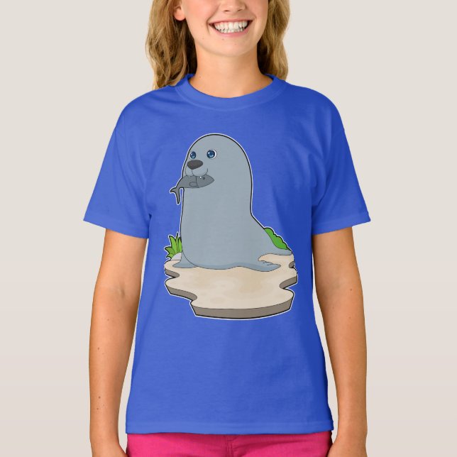 Camiseta Pesca de pescado de pescadores de foca (Anverso)