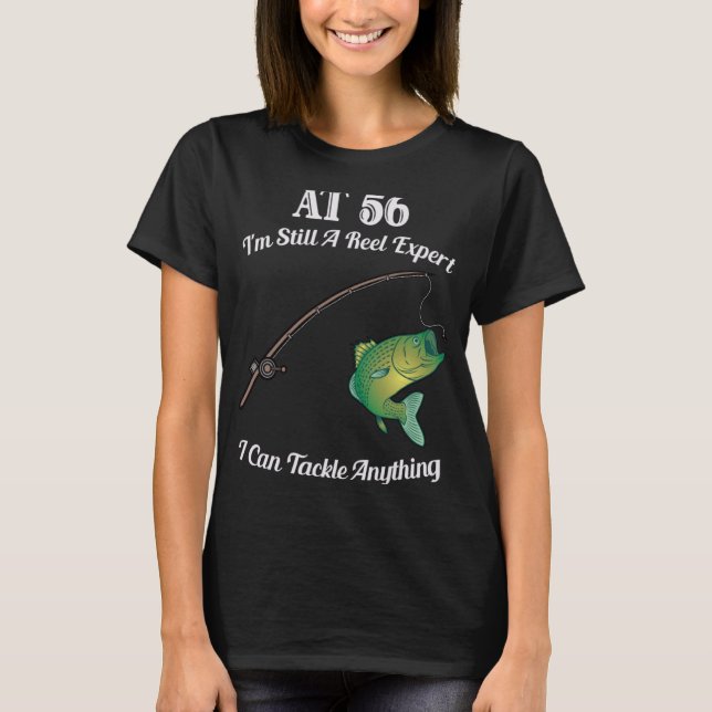 Camiseta Pesca de pescador de 56 años (Anverso)