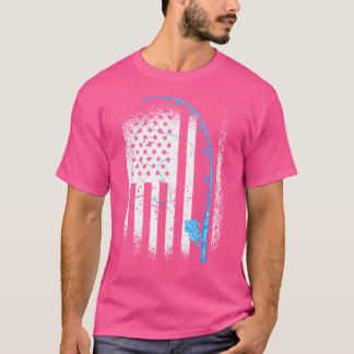 Camiseta Pesca de pescadores patrióticos de la bandera esta