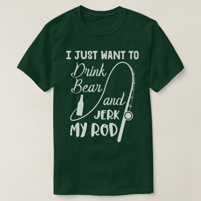 Camiseta Pesca de pescadores que solo quiero beber cerveza  (Diseño del anverso)
