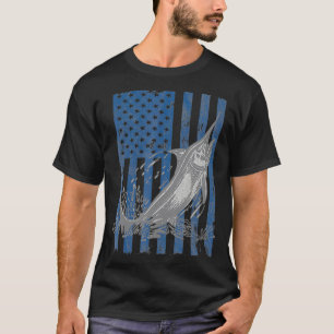 Camiseta Pesca de pez espada Pesca de la Bandera Estadounid