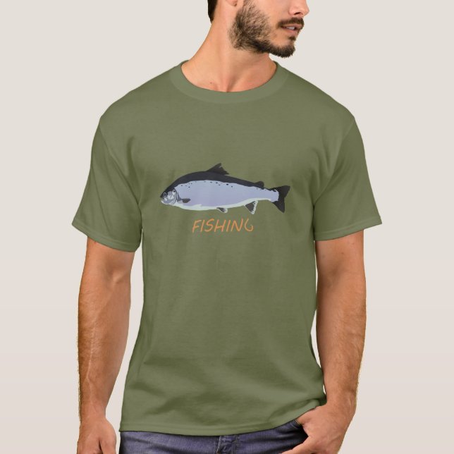 Camiseta Pesca de salmón (Anverso)