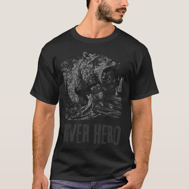 Camiseta Pesca de salmón (Anverso)