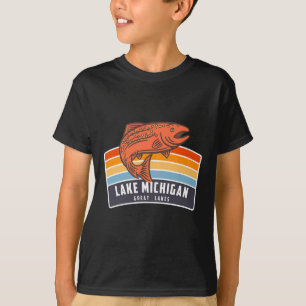 Camiseta Pesca de salmón en el lago Michigan Grandes Lagos