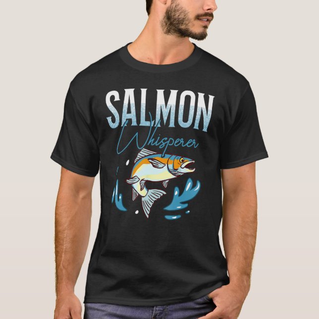 Camiseta Pesca de salmón en la pesca de peces de la época (Anverso)