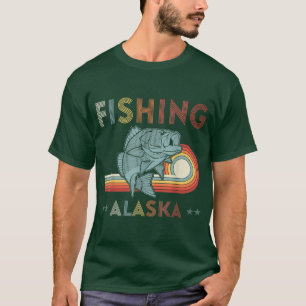 Camiseta Pesca de souvenirs de salmón silvestre en Alaska