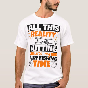 Camiseta Pesca de Surf Divertido Hobby