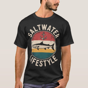 Camiseta Pesca de Tarpon de Agua Salada Juego Amante del Pe
