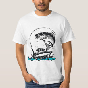 Camiseta Pesca de trasero "enganchada a la aventura" camise