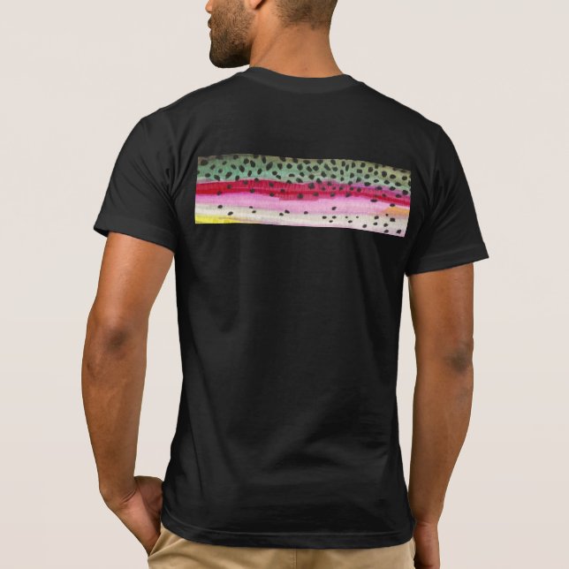 Camiseta Pesca de trucha arco iris (Reverso)