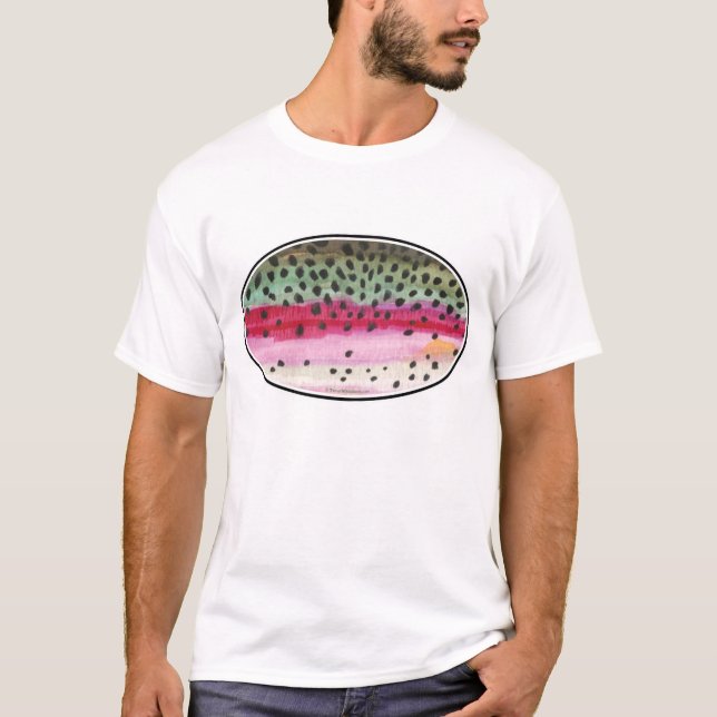 Camiseta Pesca de trucha arco iris (Anverso)