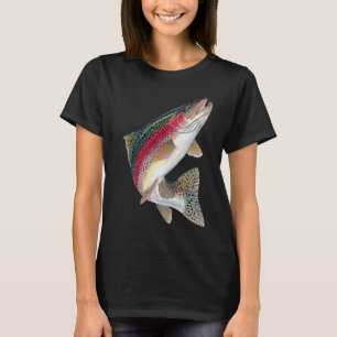 Camiseta Pesca de trucha arco iris con trucha