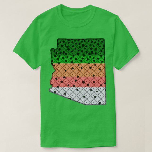 Camiseta Pesca de trucha arco iris Patrón de trucha en el e (Diseño del anverso)