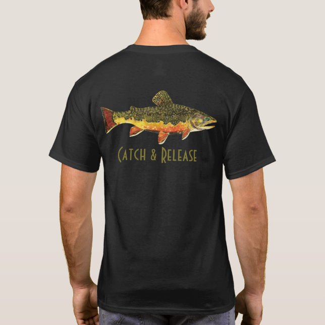 Camiseta Pesca de trucha de captura y liberación (Reverso)