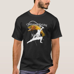 Camiseta Pesca de trucha de garganta Ninja Pesca Oscura