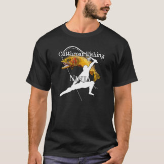 Camiseta Pesca de trucha de garganta Ninja Pesca Oscura