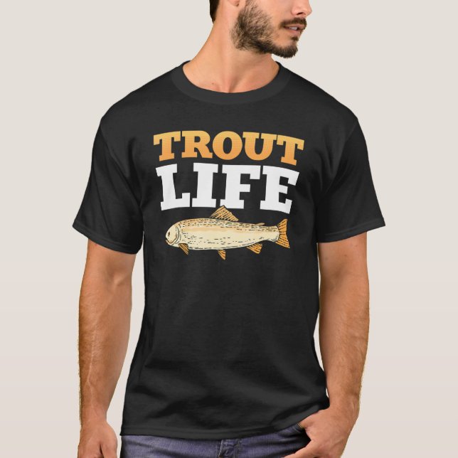 Camiseta Pesca de trucha de la vida de trucha (Anverso)