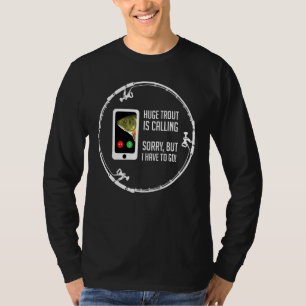 Camiseta Pesca de trucha enorme llama a pescador de carreta