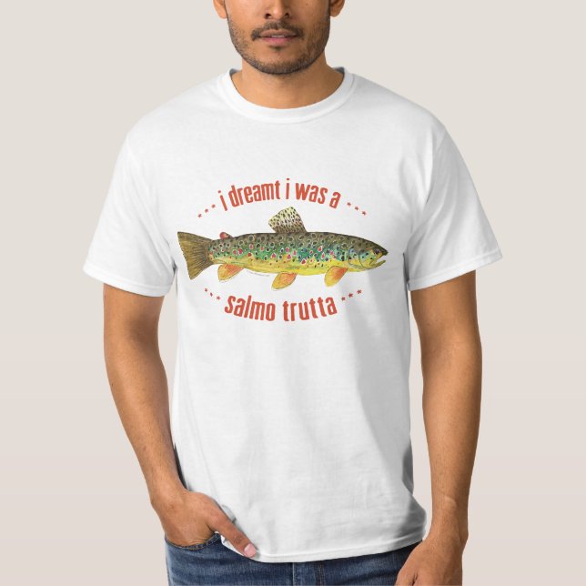 Camiseta Pesca de trucha humorística, pesca (Anverso)
