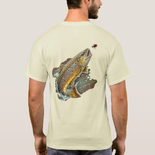 Camiseta Pesca de trucha marrón